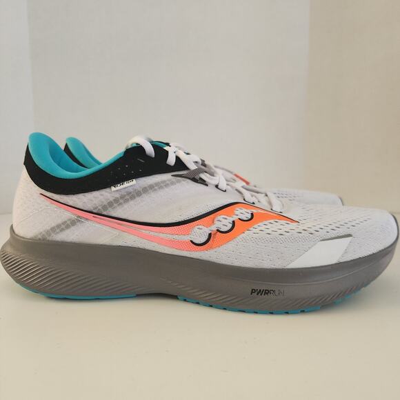 Saucony Men\'s Ride 16 Sneaker, gray US 13 power run  form fit 8 mm offset main image 8